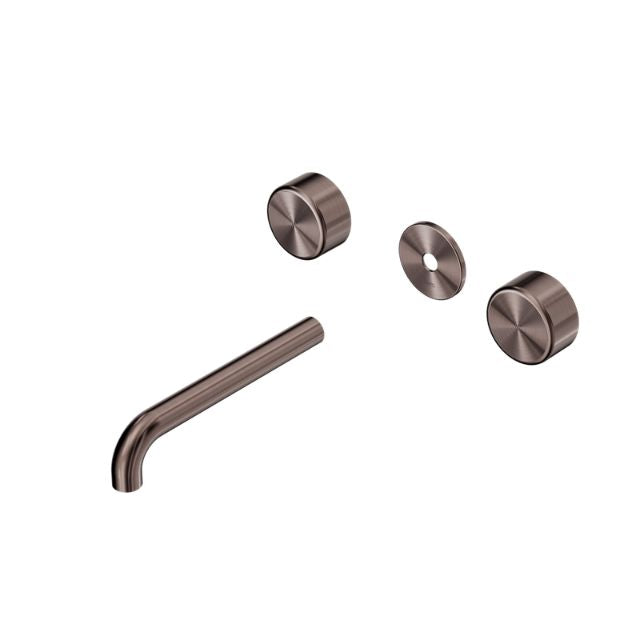 Nero Serenity Wall Basin Set 220mm Spout With Metal Handle Trim Kit Only Brushed Bronze 24D091BZ - The Blue Space