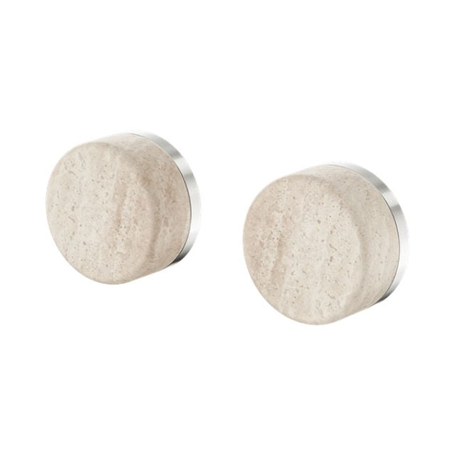 Nero Serenity Wall Top Assembly With Rome Travertine Handle Brushed Nickel 24D007BN - The Blue Space