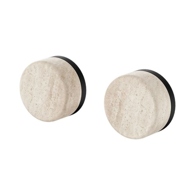 Nero Serenity Wall Top Assembly With Rome Travertine Handle Matte Black 24D007MB - The Blue Space