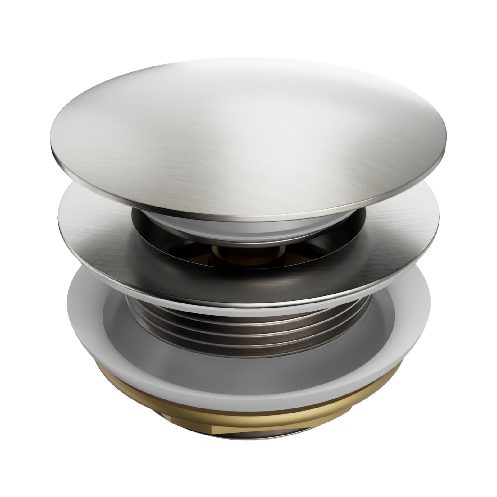 Nero Short Pop Up Bath Waste 40mm Brushed Nickel NRA709BN - The Blue Space