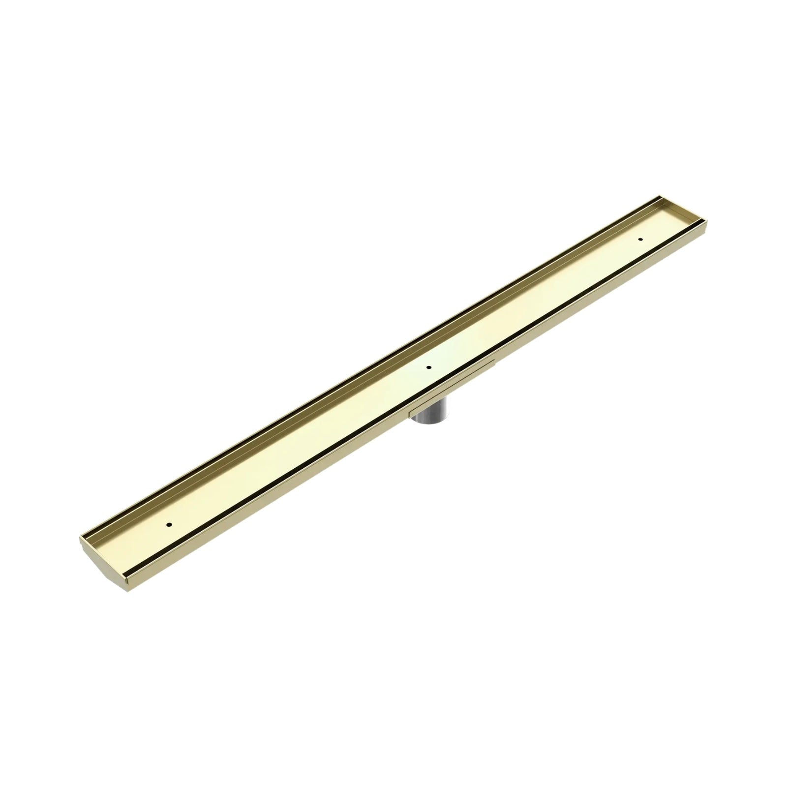 Nero Tile Insert V Channel 900x82mm Floor Grate 50mm Outlet Brushed Gold NRFG002HSBG_KIT - The Blue Space