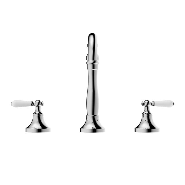 Buy ONline Nero York Basin Set With White Porcelain Lever Chrome NR692102a01CH - The Blue Space
