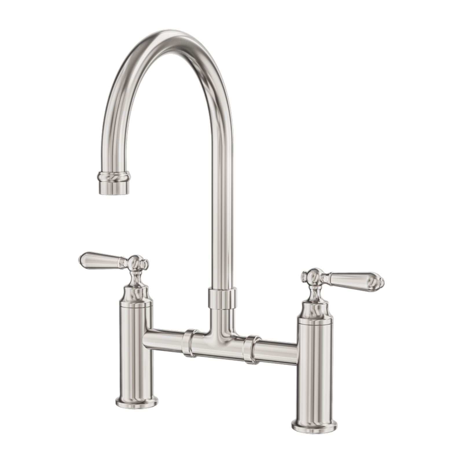 Nero York Bridge Kitchen Set Brushed Nickel NR692107BBN - The Blue Space