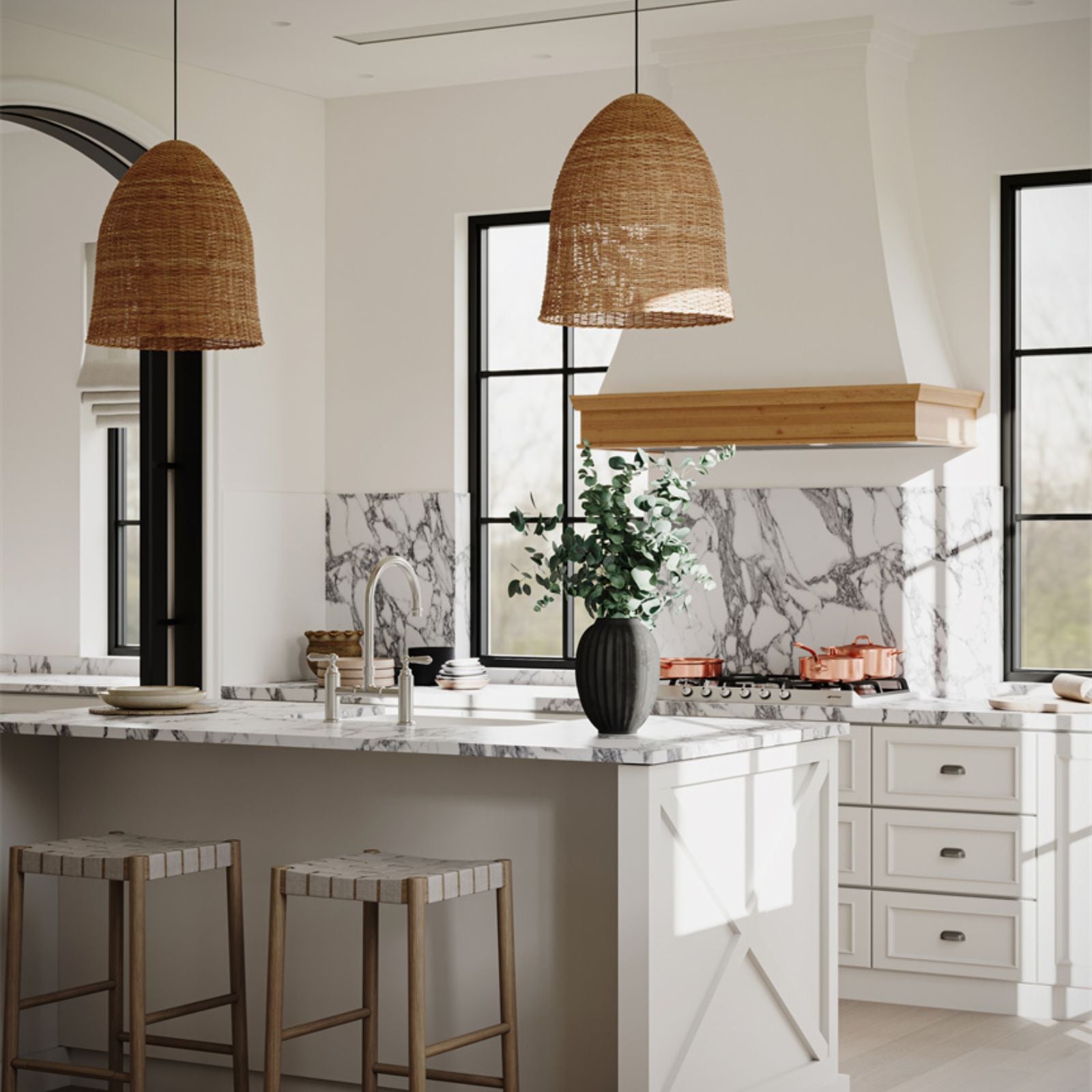 Lifestyle 1 Nero York Bridge Kitchen Set Brushed Nickel NR692107BBN - The Blue Space