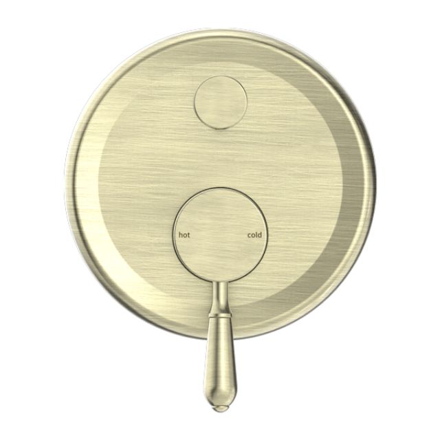 Buy Online Nero York Shower Mixer With Diverter With Metal Lever Aged Brass NR692109a02AB - The Blue Space