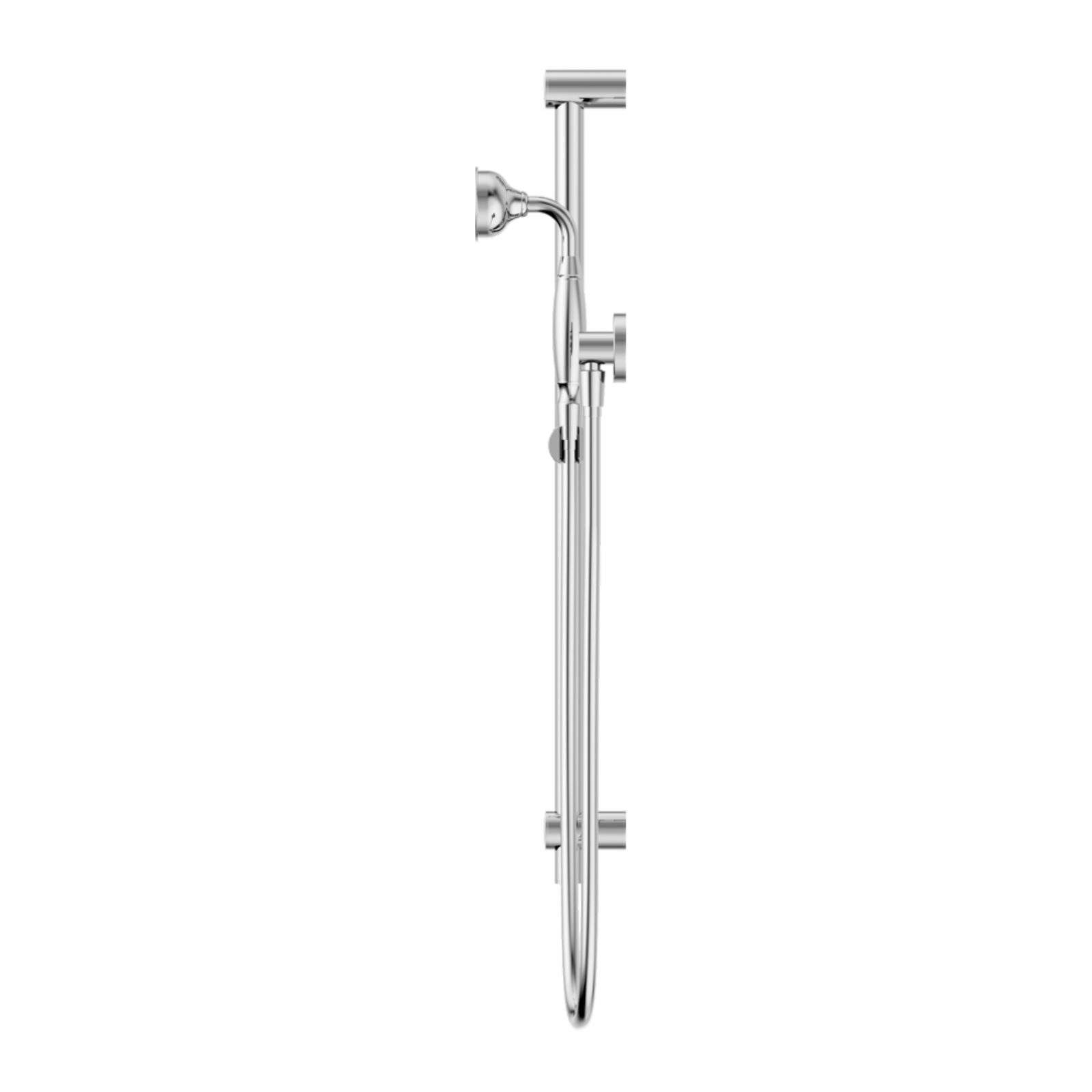 Side Nero York Shower Rail With Metal Hand Shower Chrome NR692105A02CH - The Blue Space
