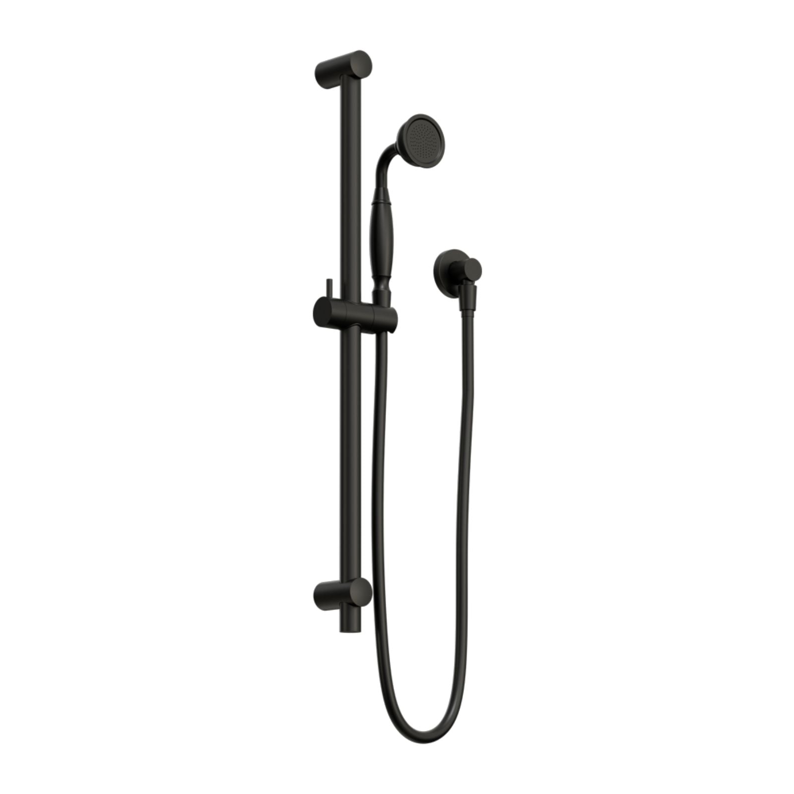 Nero York Shower Rail With Metal Hand Shower Matte Black NR692105A02MB - The Blue Space