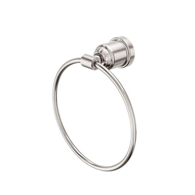 Nero York Towel Ring Brushed Nickel