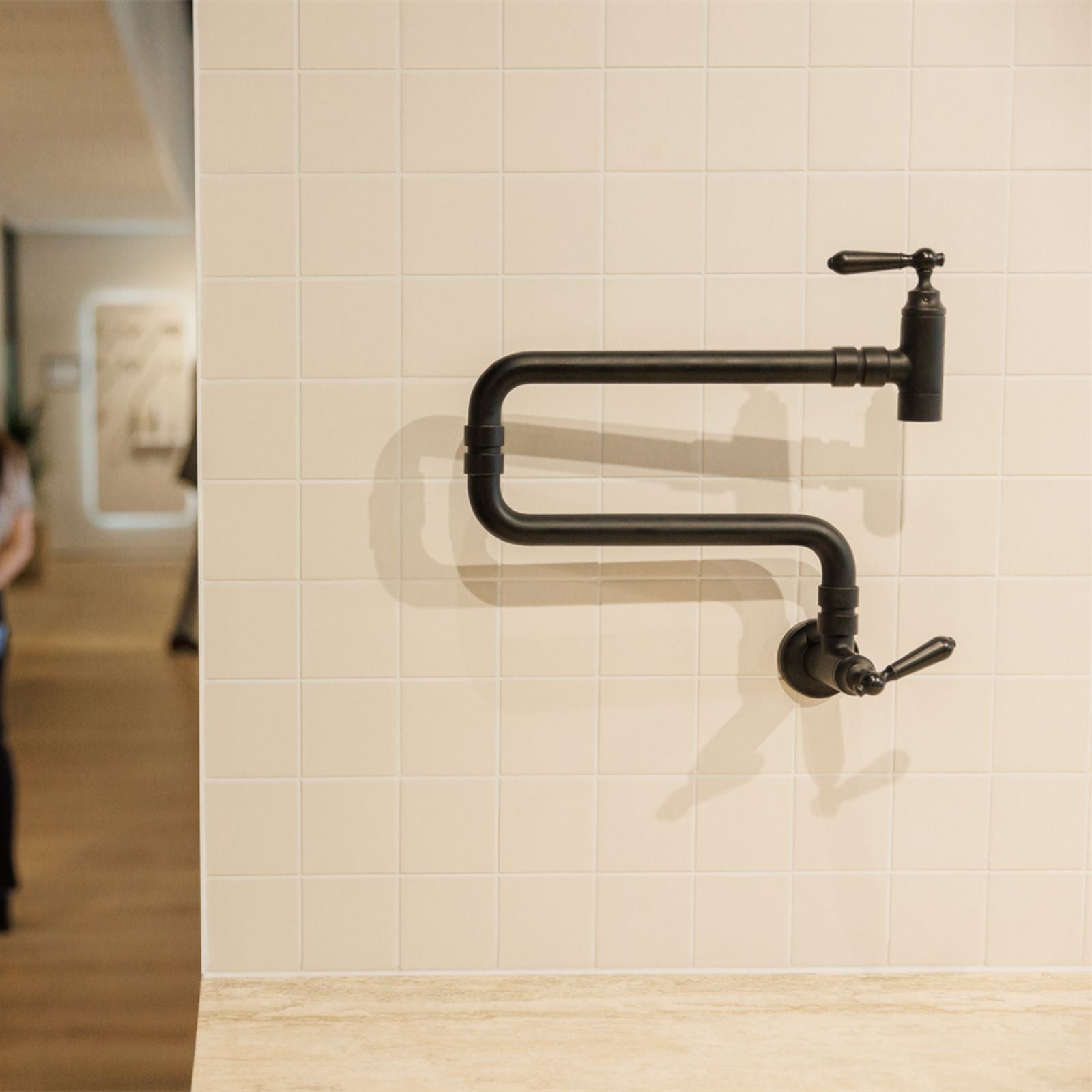 Lifestyle Nero York Wall Mounted Pot Filler Matte Black NR692103CMB - The Blue Space