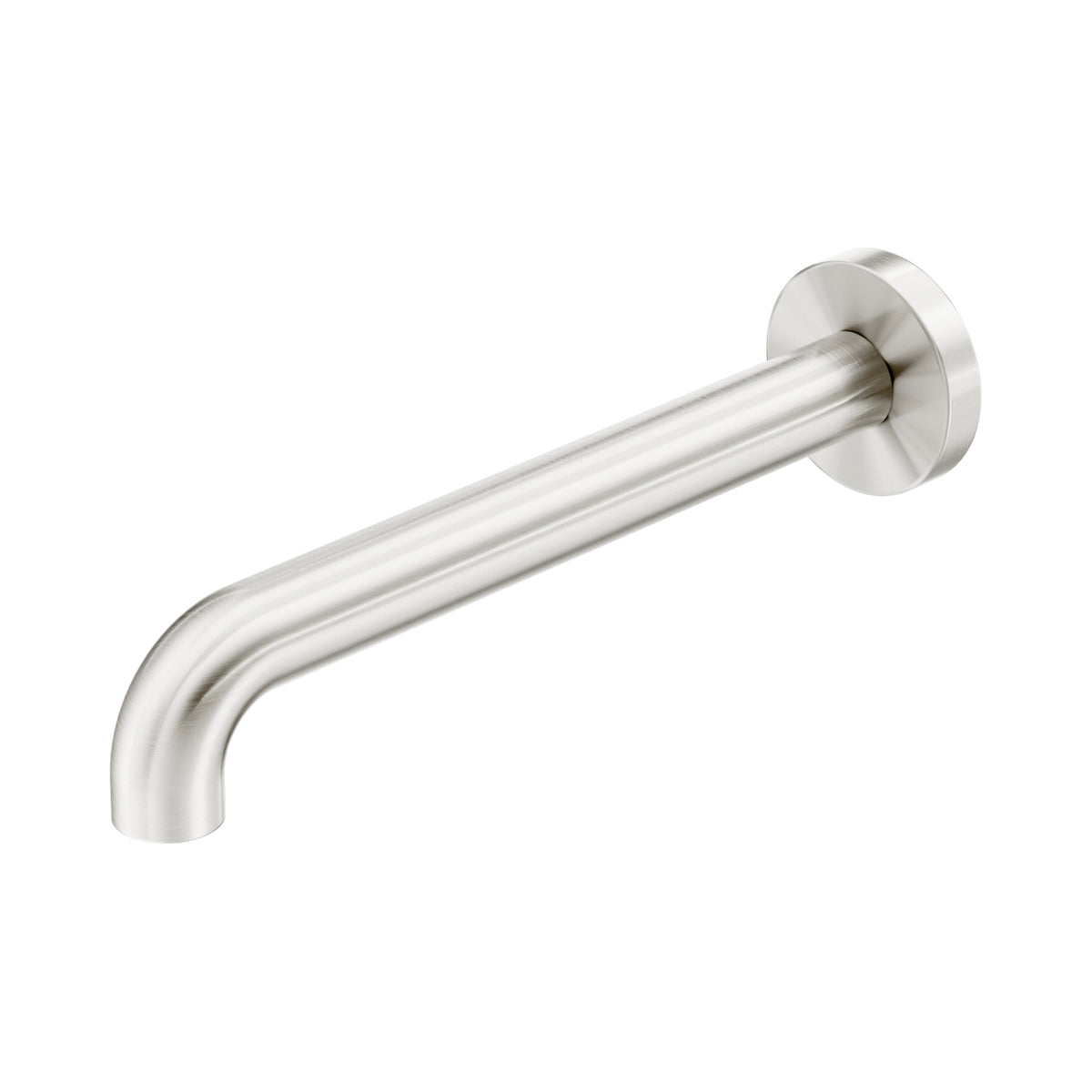 Nero Zen SS316L Round Basin Bath Spout Only 230mm II - Brushed Nickel NR162203C230BN - The Blue Space
