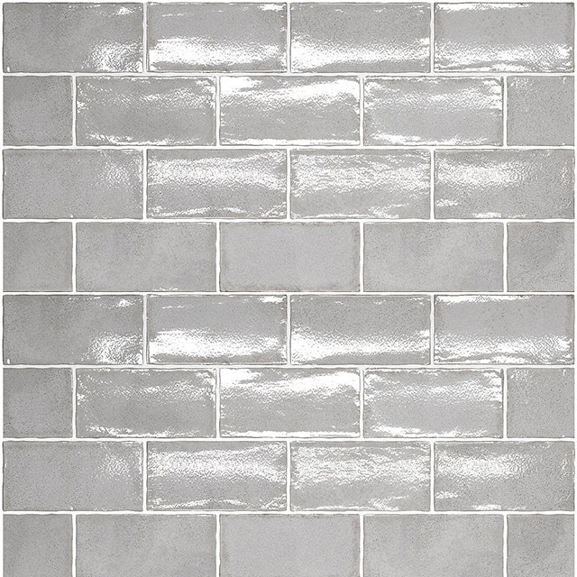 Nickel Grey Dianna Hand Made Subway Tile 75 x 150 x 9mm Spanish Ceramic | The Blue Space
