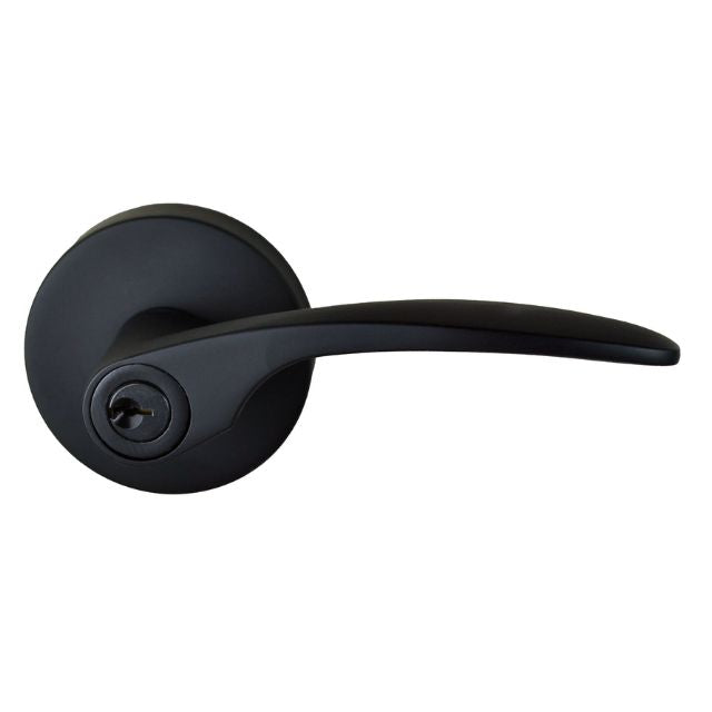 Nidus Collins Entrance key in lever set matte black finish visual pack P-L-C-ENT-BL-V - The Blue Space