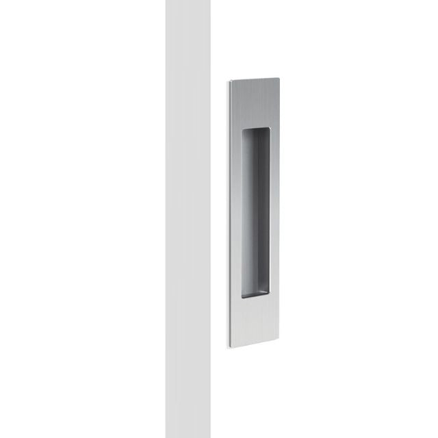 Nidus Mardeco rectangular flush pull (each) Brushed Satin Chrome
