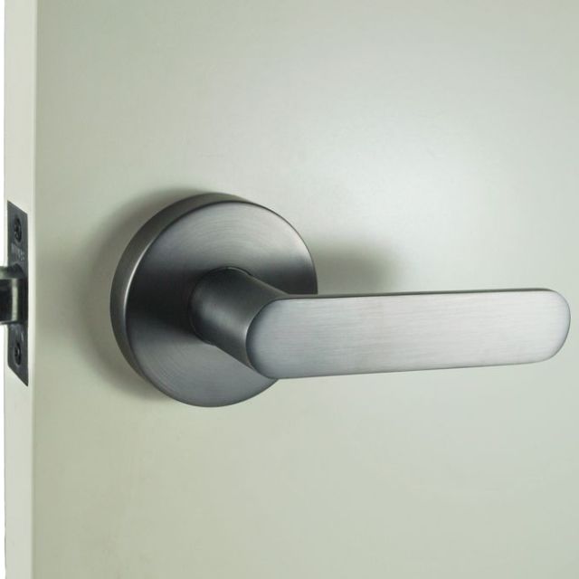 Lifestyle Nidus Spring Passage Lever Set With Latch Graphite Grey P-S-PAS-GG-V - The Blue Space
