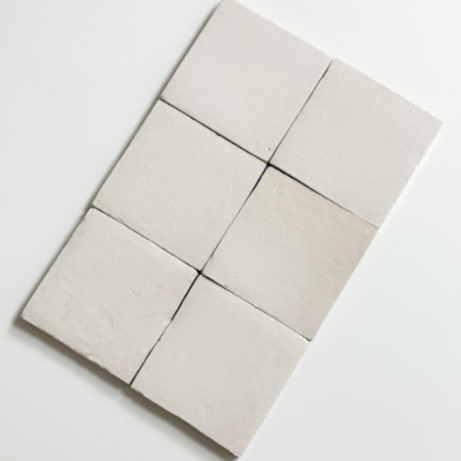 Pattern no Hand Off-White Evelyn Handmade Zellige Gloss 100 x 100 x 12mm SANDZELLIGE100 - The Blue Space