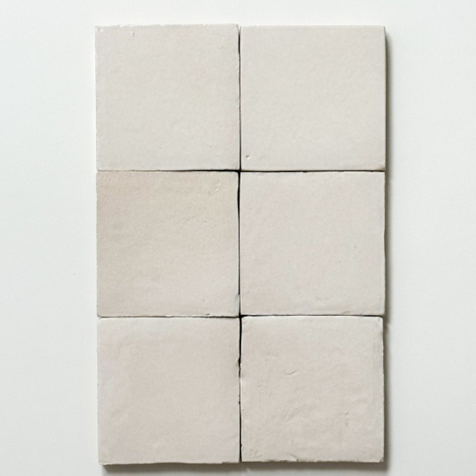 Off-White Evelyn Handmade Zellige Gloss 100 x 100 x 12mm