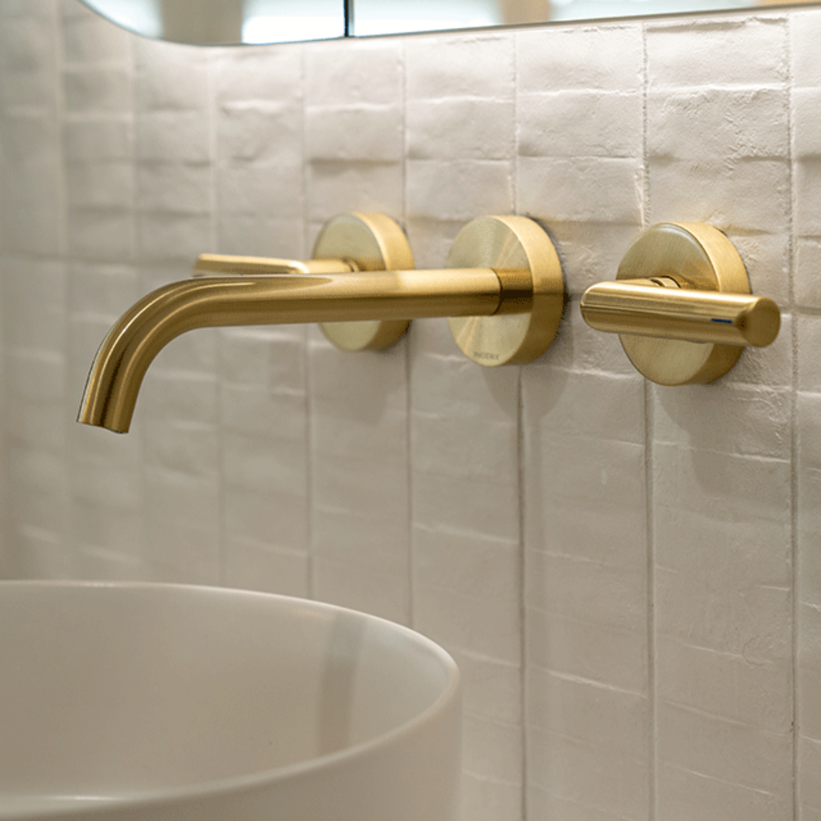 Lifestyle 03 Off White Olivia Feature Subway Matte 75 x 300mm Porcelain - The Blue Space