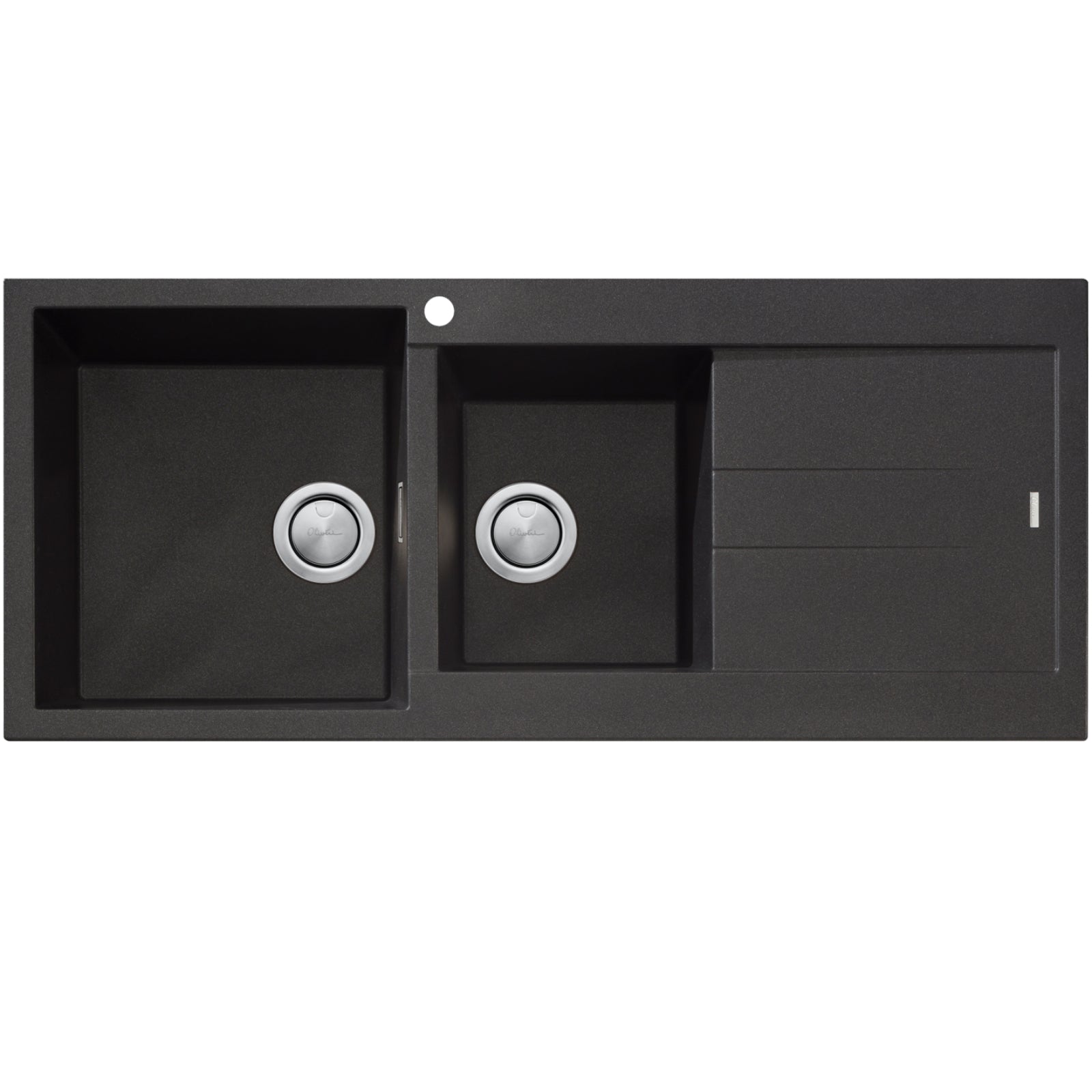 Oliveri Santorini 1 & 3/4 Bowl Topmount Sink With Drainer ST-BL1511OF - The Blue Space