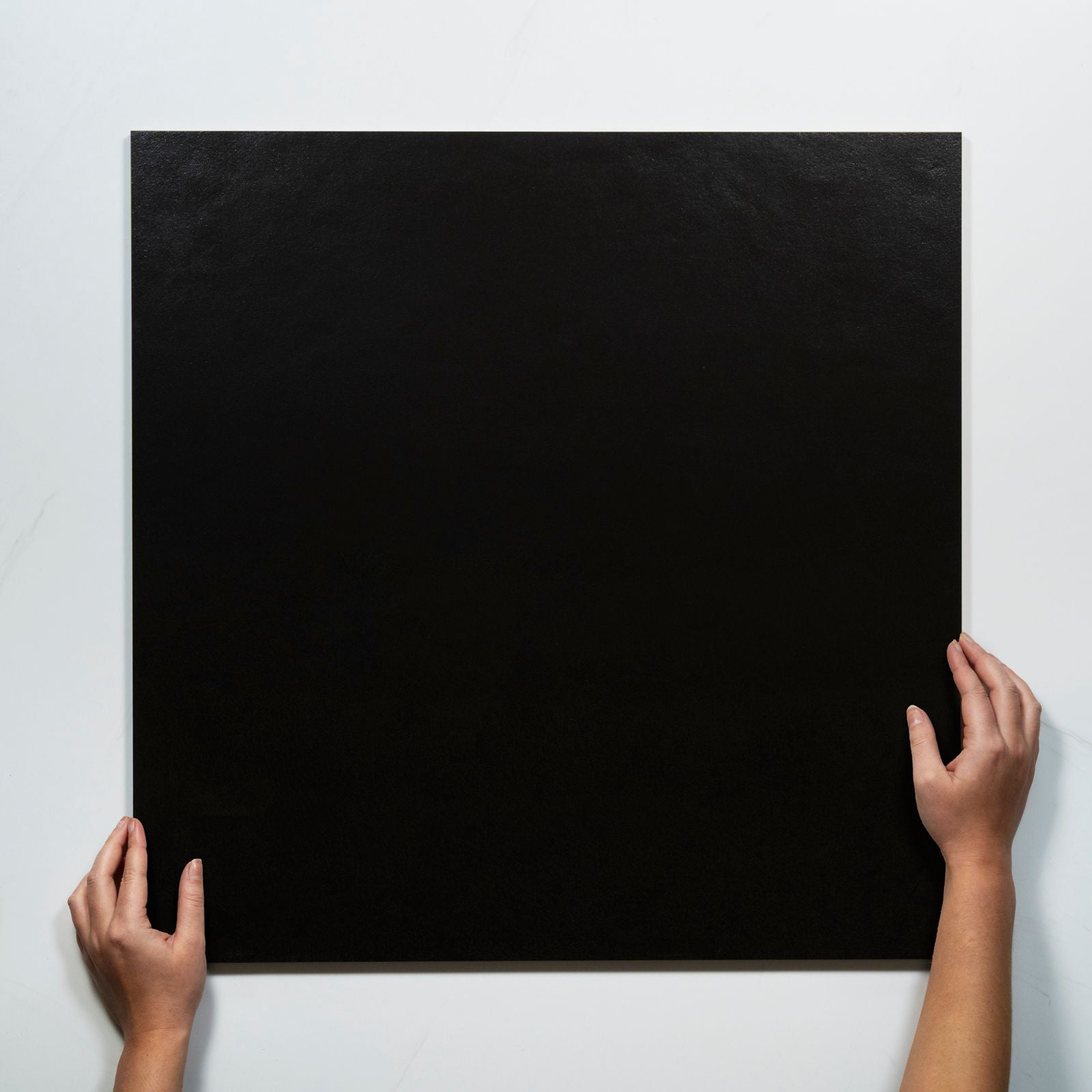 With Hand Olivia Charcoal Matte Porcelain Tile 600 x 600mm MATLEM3 - The Blue Space