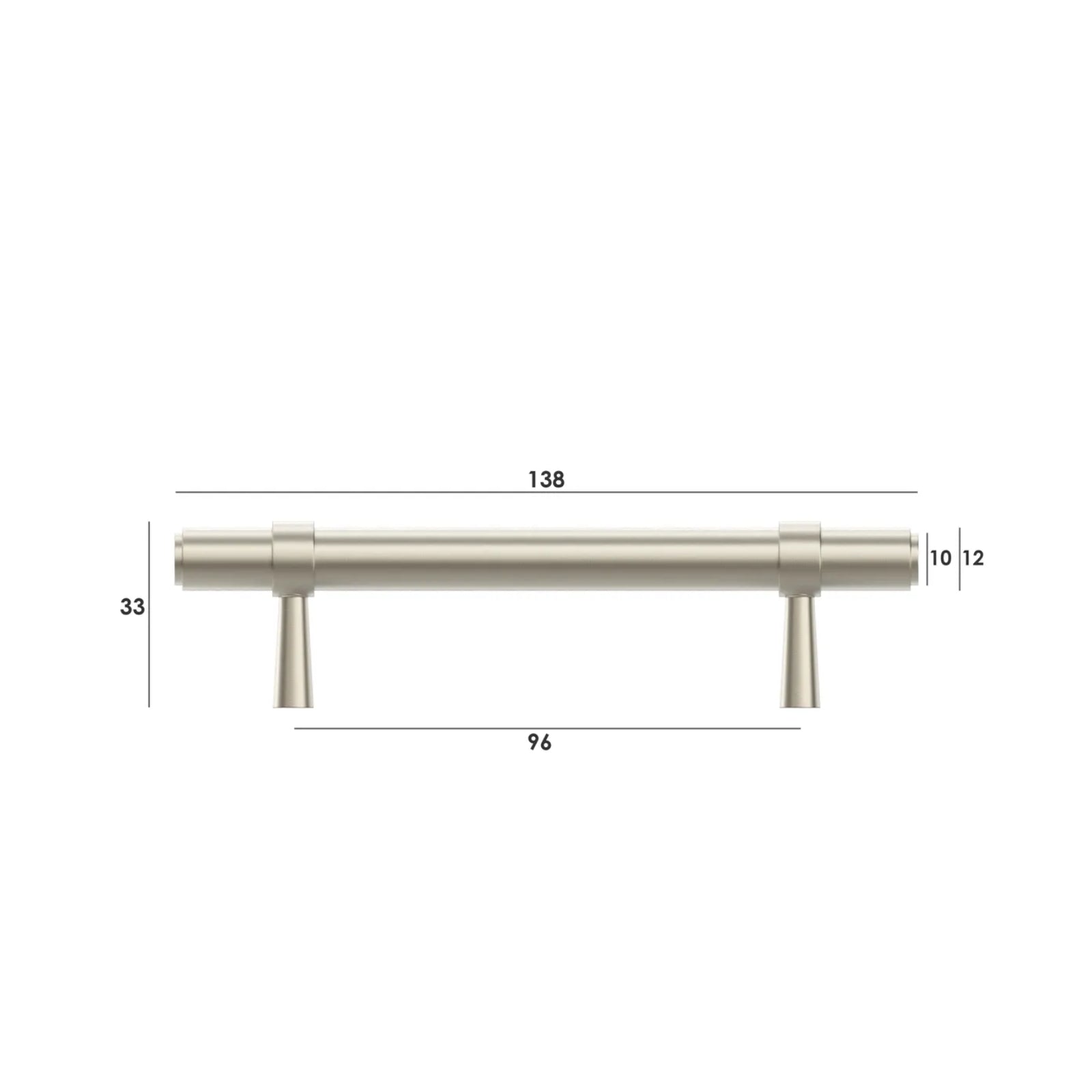 DImension Otti Astor 138mm Pull Handle Brushed Nickel ASHDL96-BN - The Blue Space