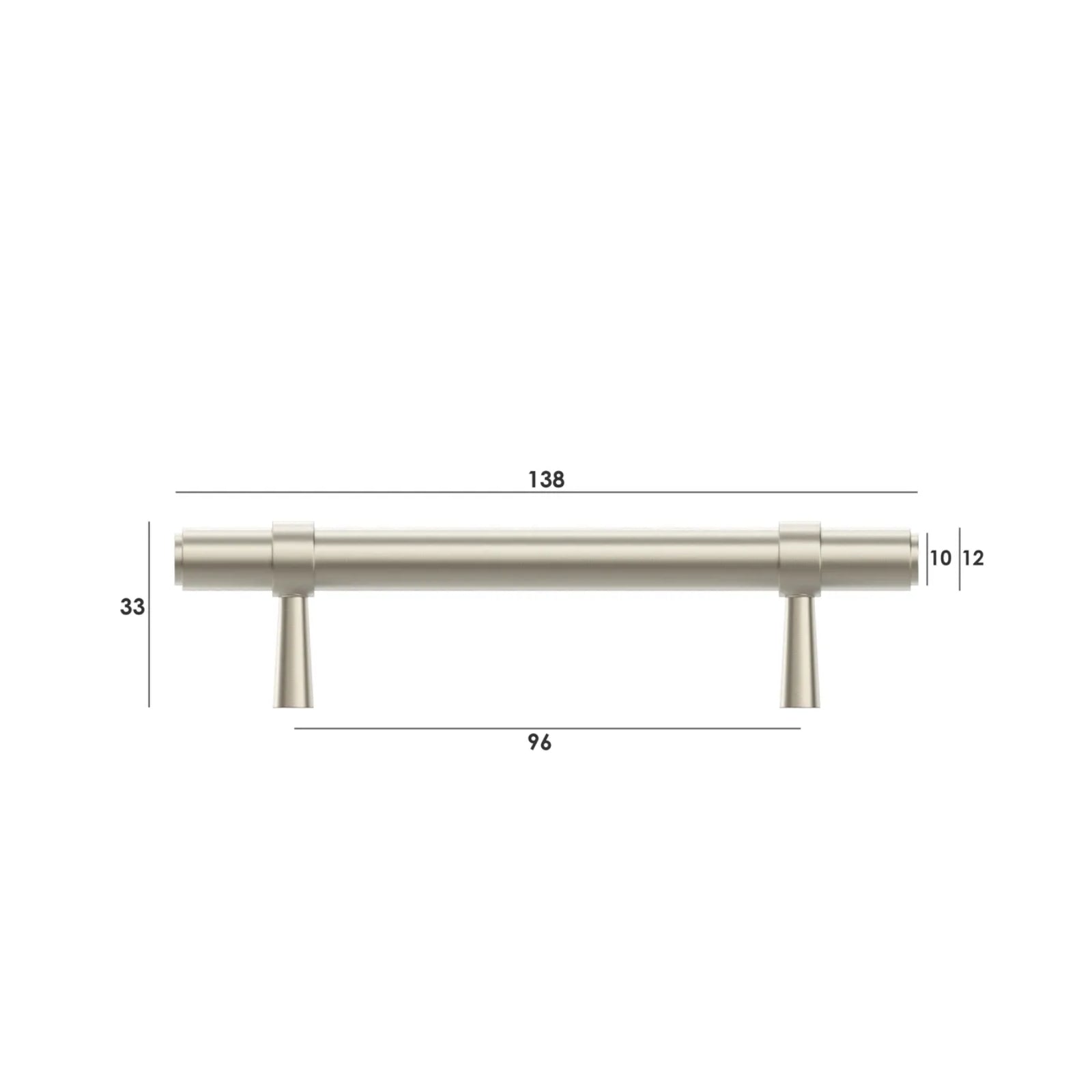 DImension Otti Astor 138mm Pull Handle Brushed Nickel ASHDL96-BN - The Blue Space
