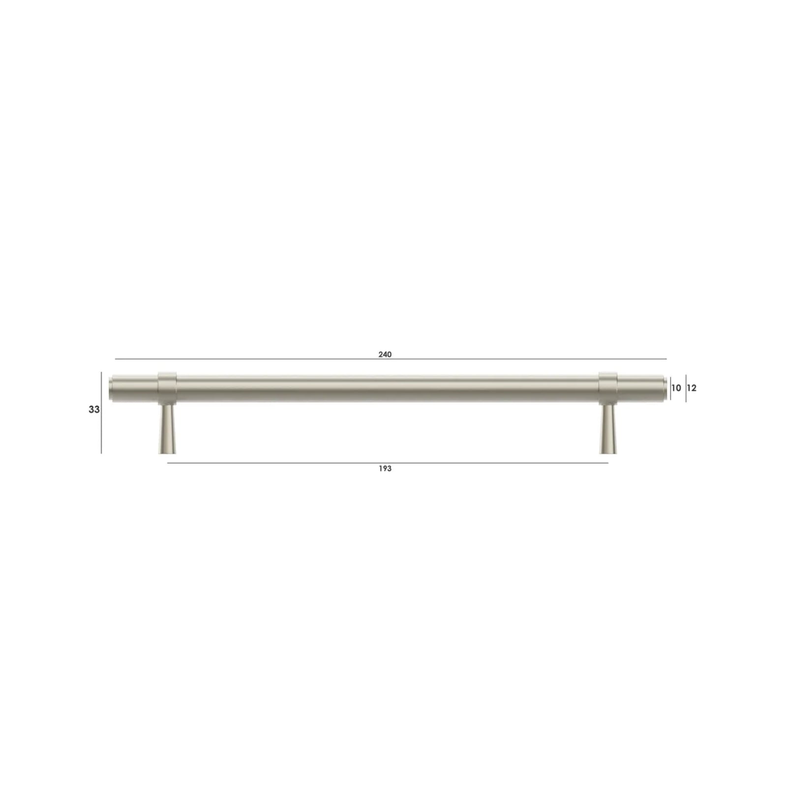 Dimension Otti Astor 240mm Pull Handle Brushed Nickel ASHDL192-BN - The Blue Space