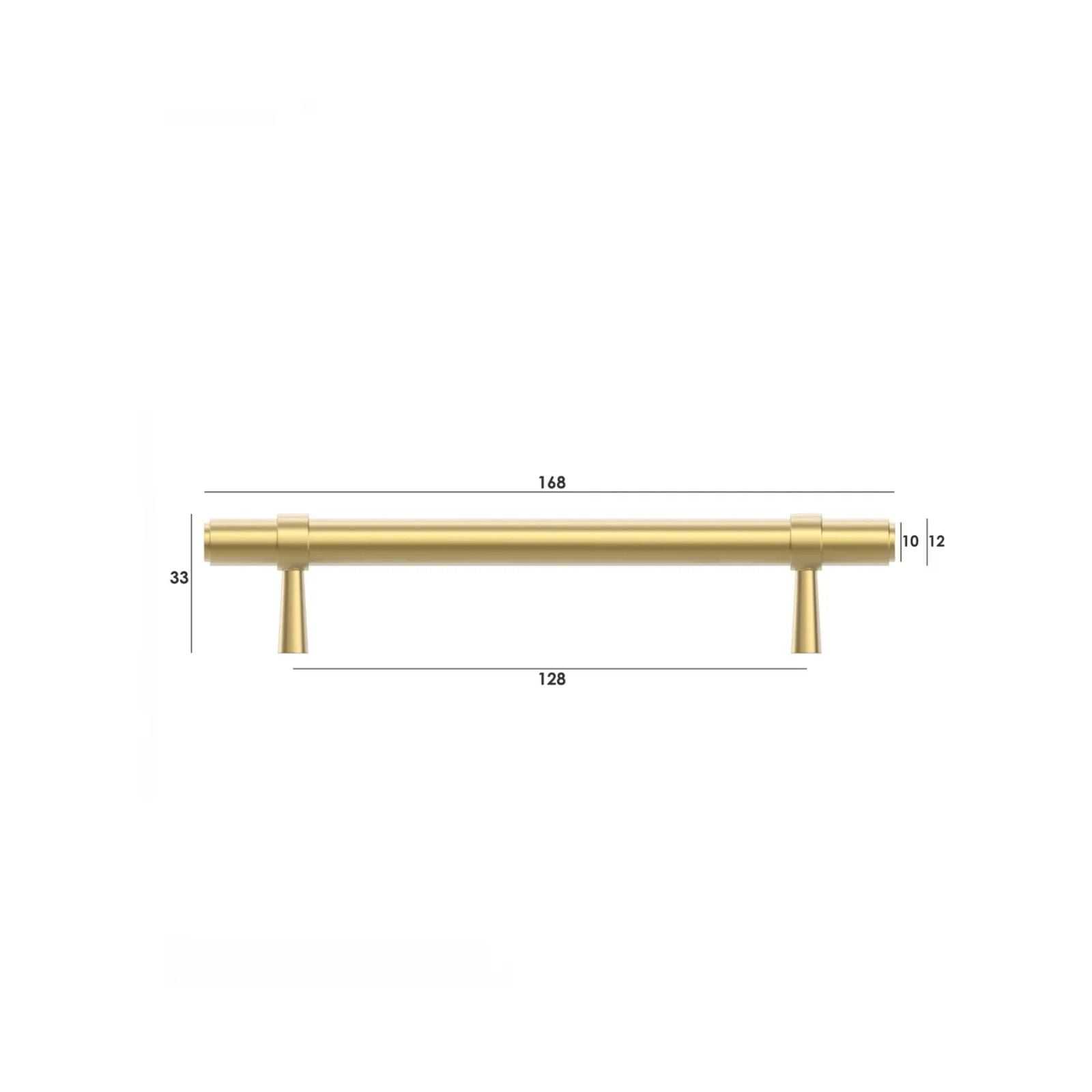 Details Otti Astor Pull Handle 168mm Brushed Brass ASHDL128-BB - The Blue Space