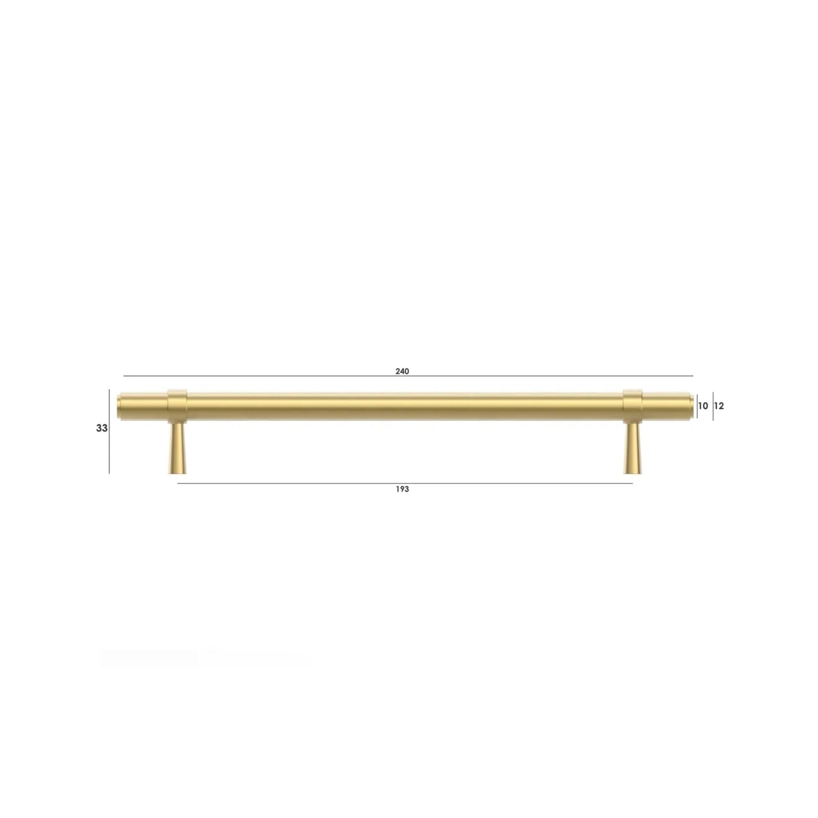 Details Otti Astor Pull Handle 240mm Brushed Brass ASHDL192-BB - The Blue Space