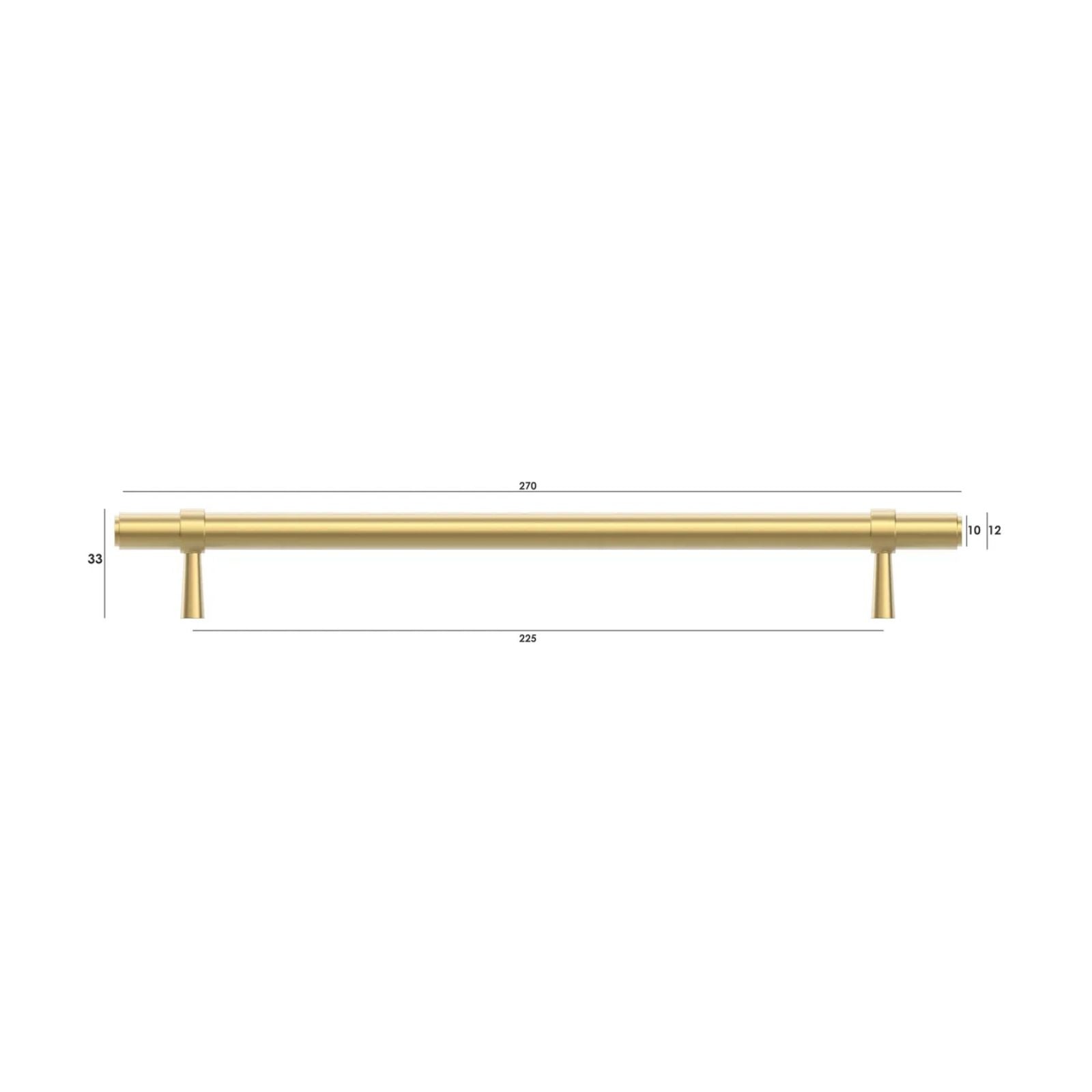 Details Otti Astor Pull Handle 270mm Brushed Brass ASHDL224-BB - The Blue Space