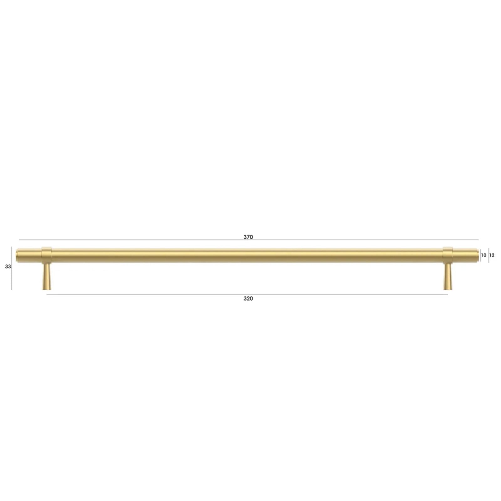 Details Otti Astor Pull Handle 370mm Brushed Brass ASHDL320-BB - The Blue Space
