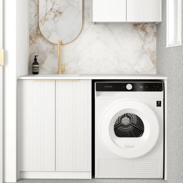 Otti Bondi 1305mm Fluted Laundry Set A - White | The Blue Space