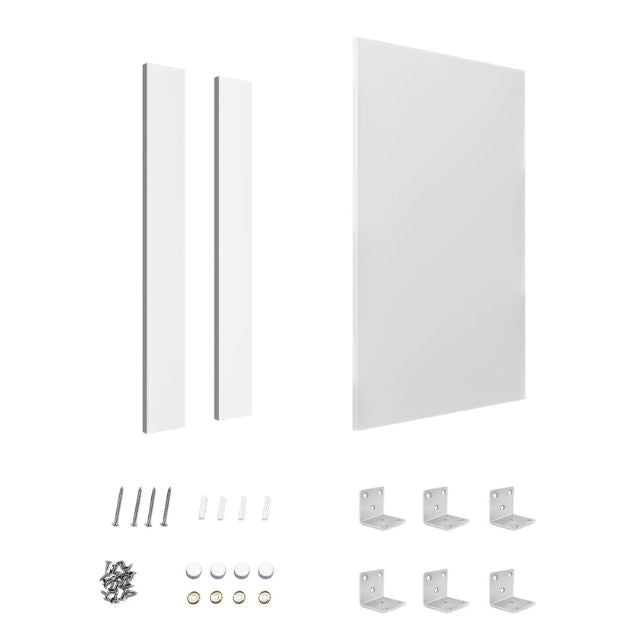 Otti Bondi 1305mm Fluted Laundry Set B - White include End Panel Installation Kit | The Blue Space