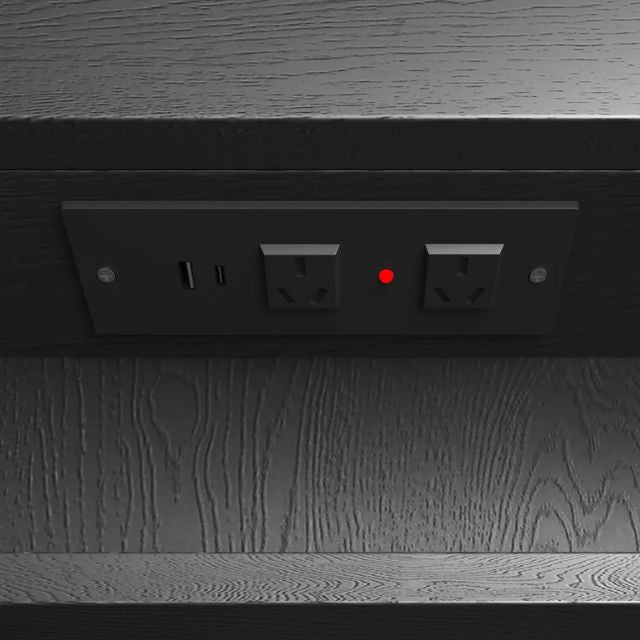 Otti Bondi 1800 LED Shaving Cabinet Black Oak Include Black Powerpoint LED-BOSV1890B-VP | The Blue Space