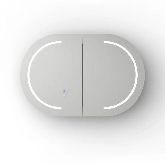 Otti Bondi 900 LED Shaving Cabinet Matte White with 6000K Colour Temperature LED-BOSV9060W-VP | The Blue Space