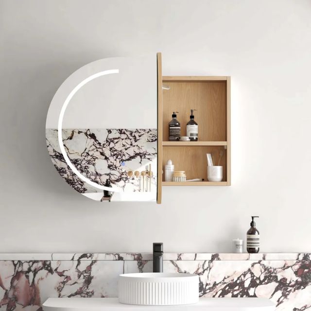 Otti Bondi 900 LED Shaving Cabinet Natural Oak