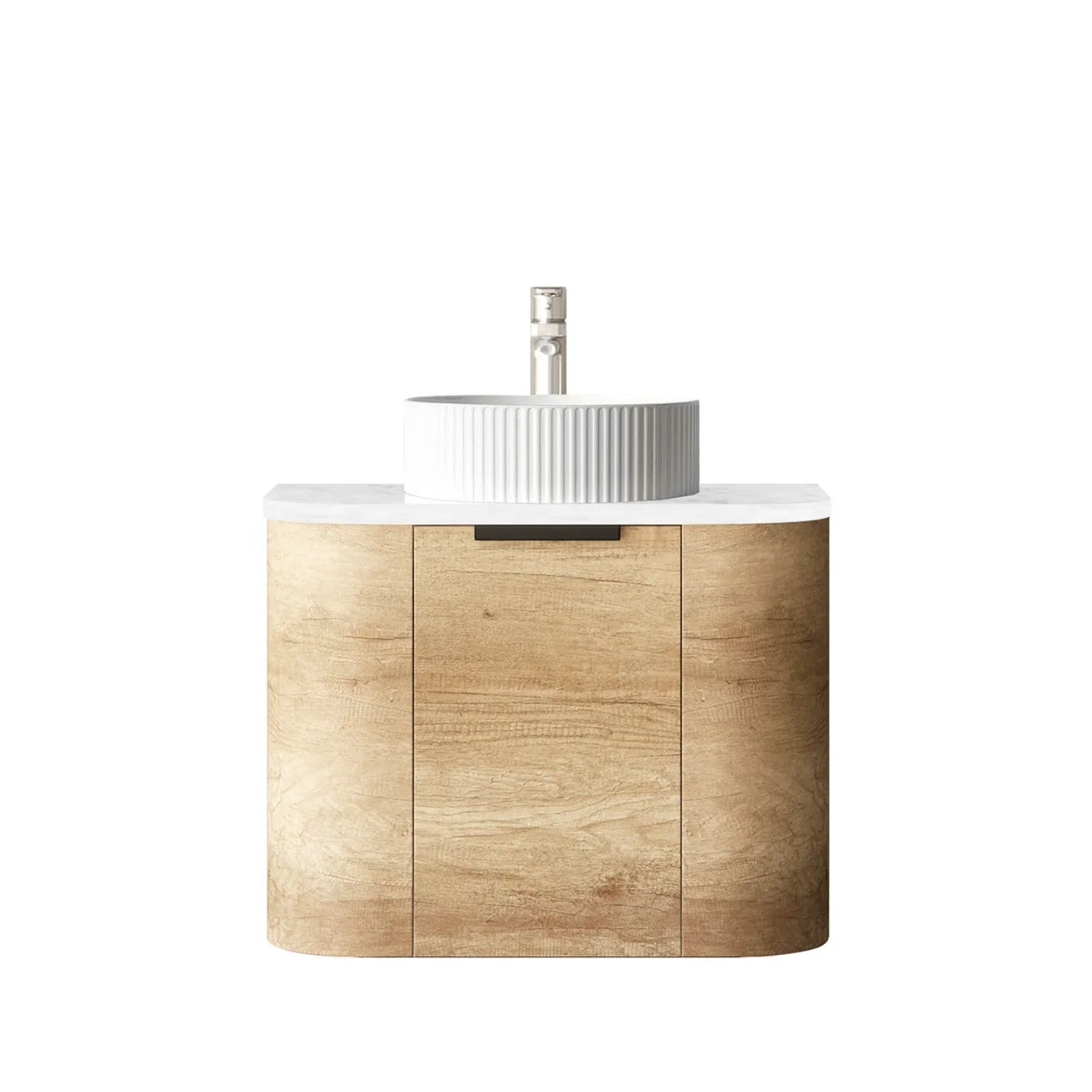 Otti Bondi Wall Hung Curve Vanity - Natural Oak BO600NST-CA-KIT - The Blue Space