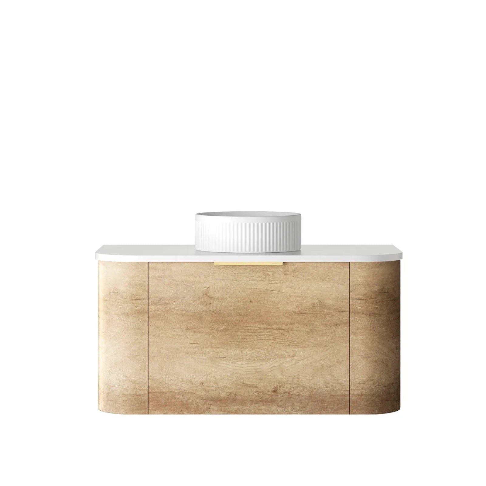 Otti Bondi Wall Hung Curve Vanity - Natural Oak BO900NST-PW-KIT - The Blue Space