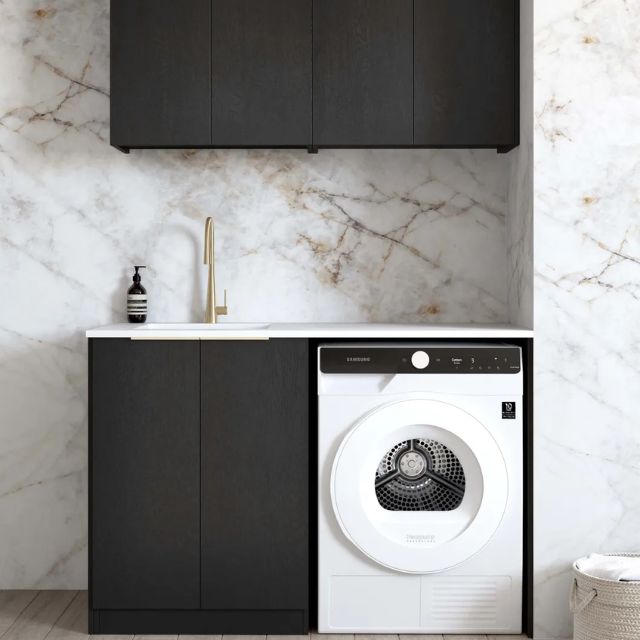 Otti Byron 1305mm Laundry Set B - Black Oak | The Blue Space