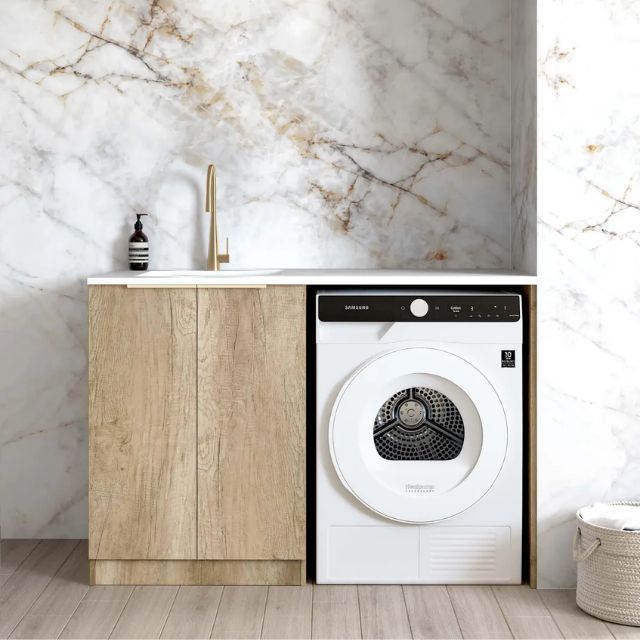 Otti Byron Natural Oak 1300mm Laundry Cabinet Set | The Blue Space