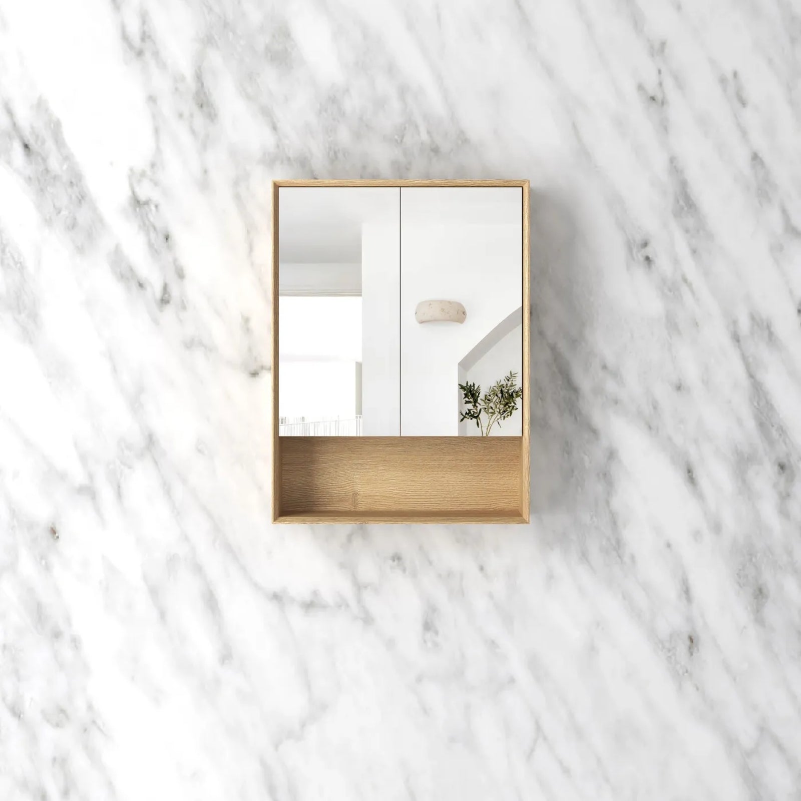 Otti Byron Shaving Cabinet - Woodland Oak BYWSV600L - The Blue Space