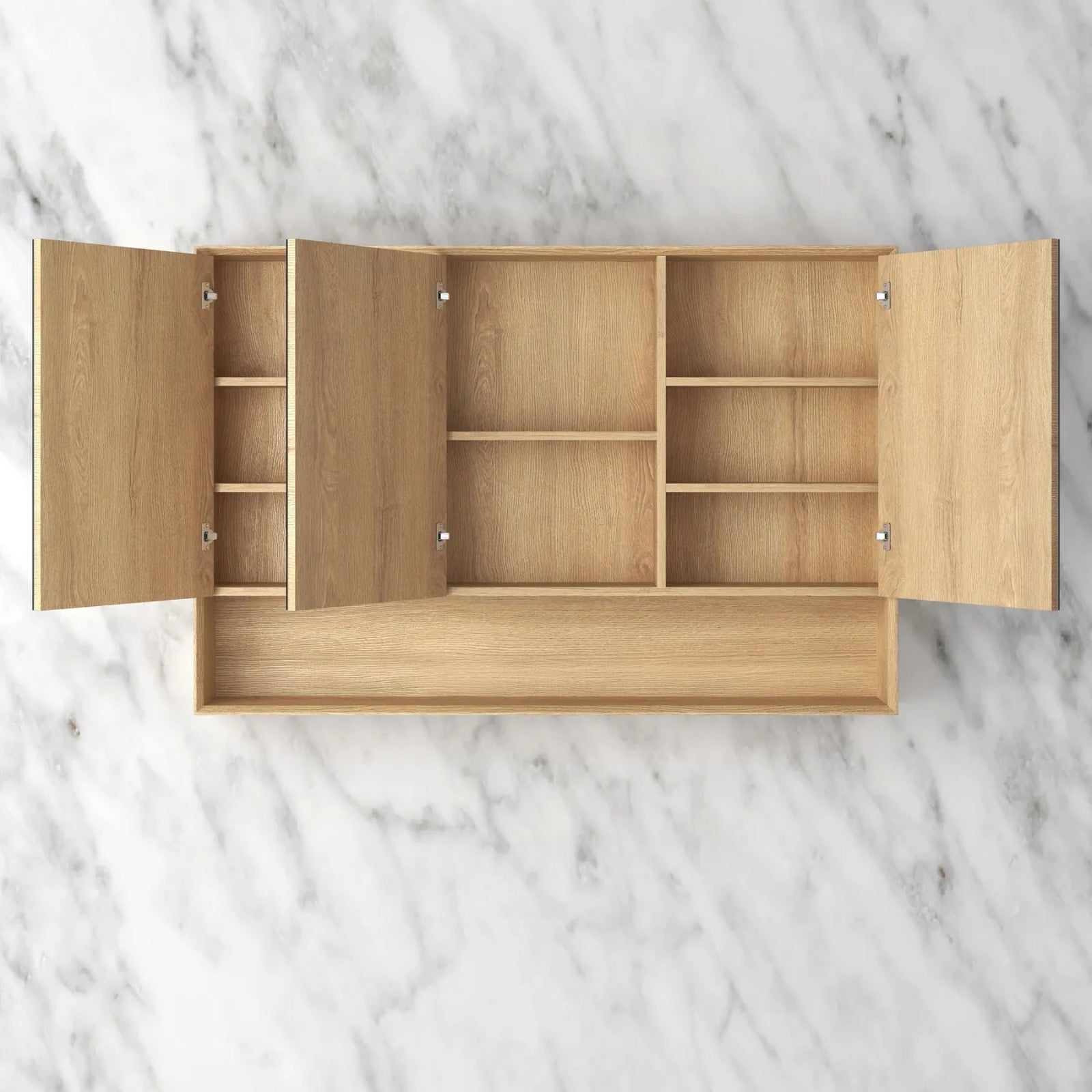 Open Otti Byron Shaving Cabinet - Woodland Oak BYWSV1200L - The Blue Space