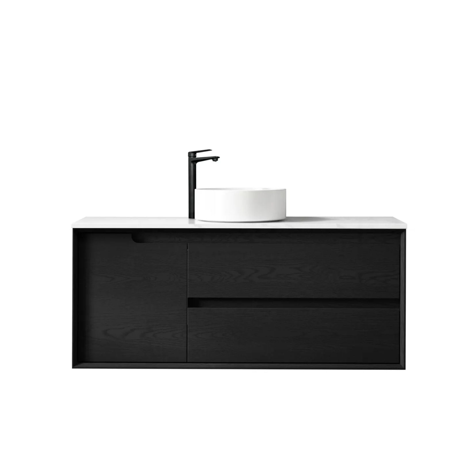 Otti Byron Wall Hung Vanity With Slimline Top BY1200BCT-KIT - The Blue Space