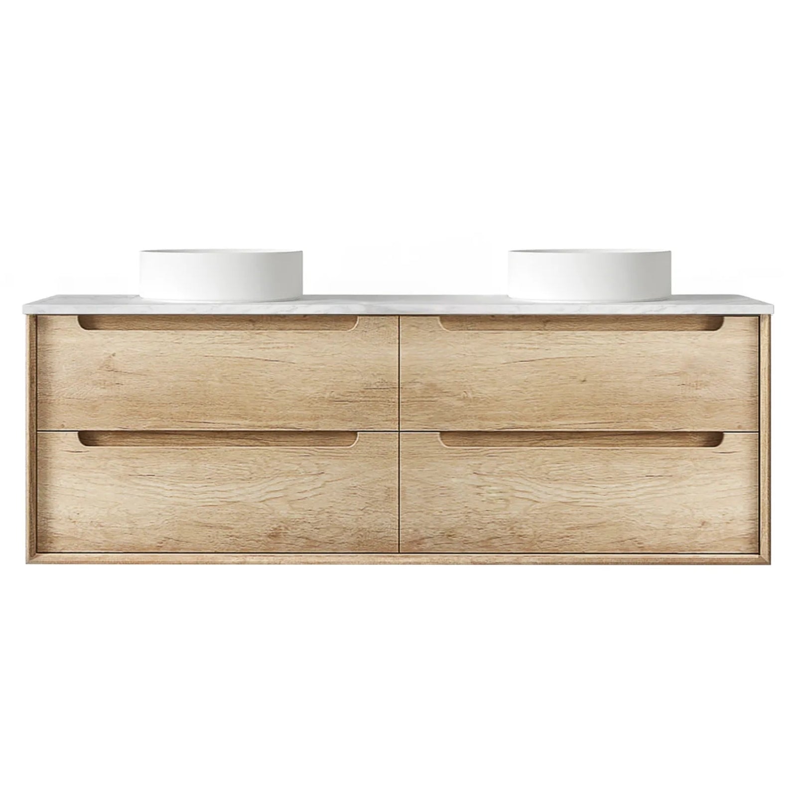 Otti Byron Wall Hung Vanity With Stone Top for Above Counter Basin BY1500NSTUD-CA-KIT - The Blue Space