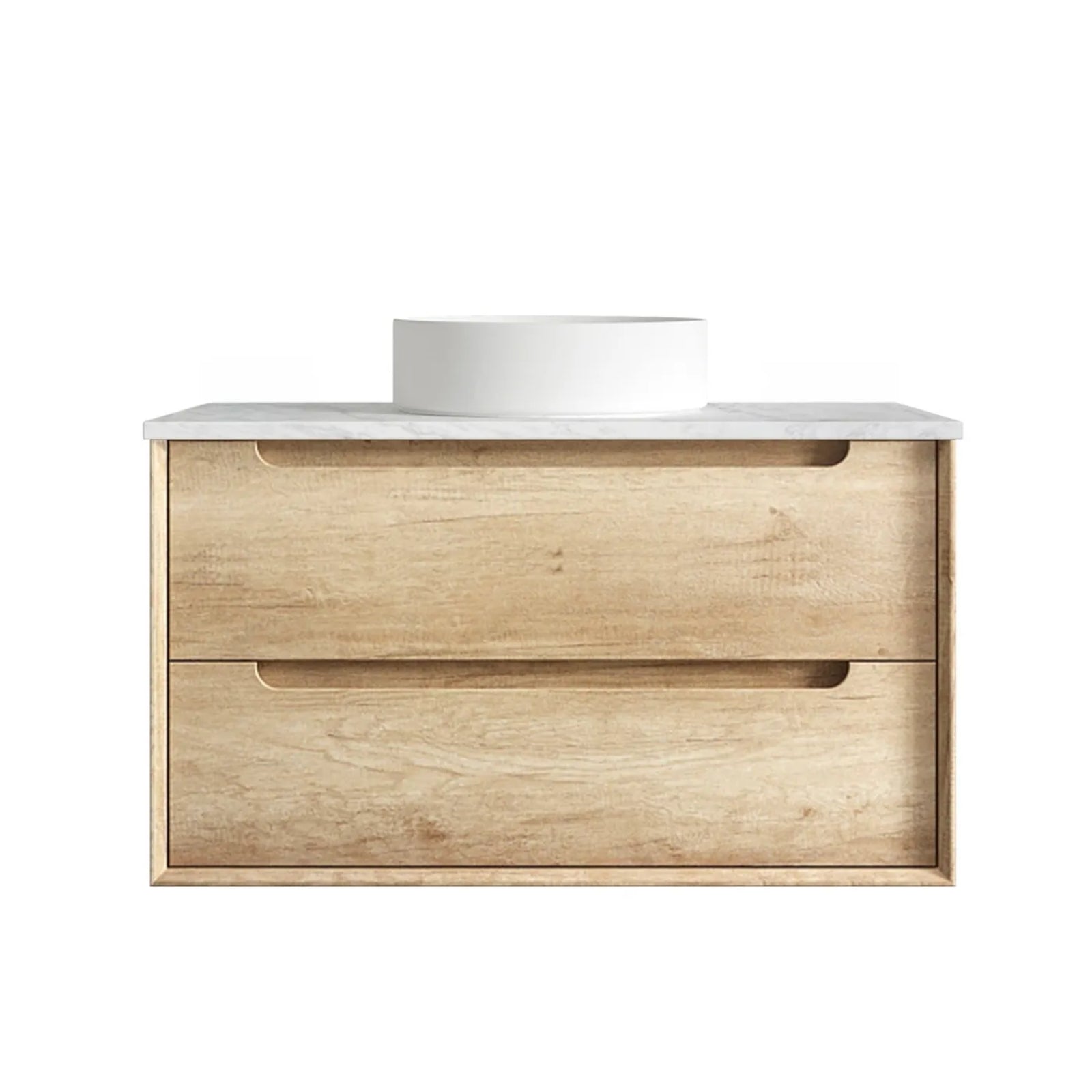 Otti Byron Wall Hung Vanity With Stone Top for Above Counter Basin BY900NSTUD-CA-KIT - The Blue Space