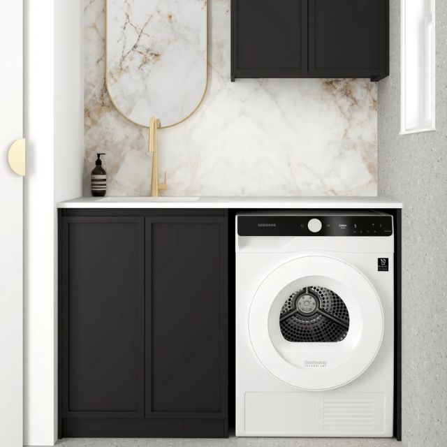 Otti Hampshire 1305mm Laundry Set A - Black | The Blue Space