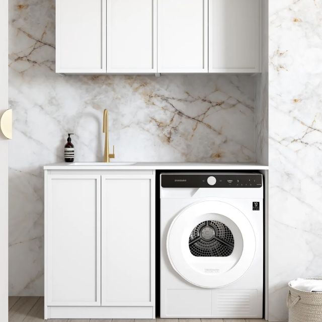 Otti Hampshire 1305mm Laundry Set B - White | The Blue Space