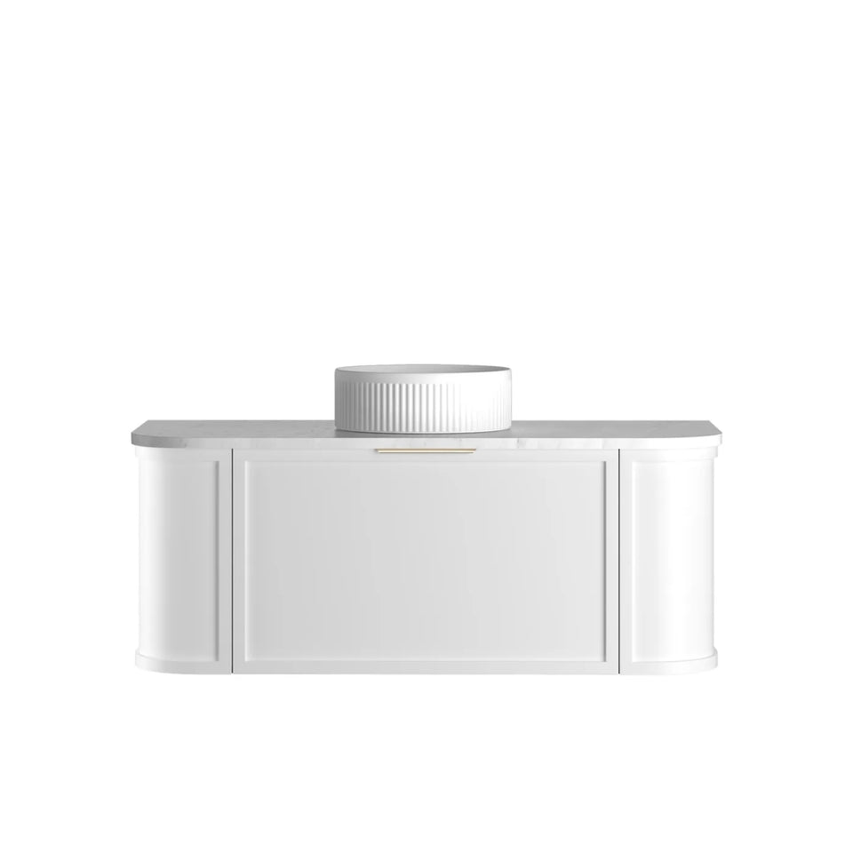 Otti Hampshire Wall Hung Curve Vanity - White