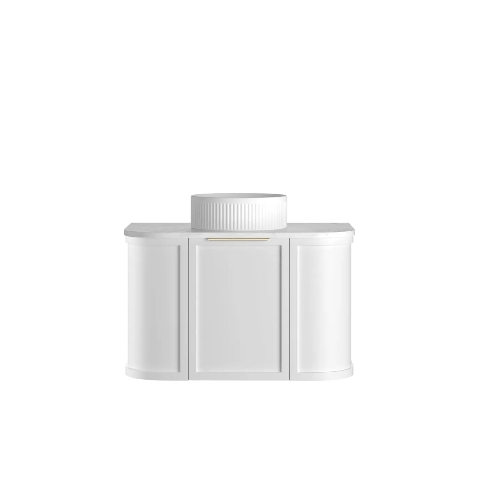 Otti Hampshire Wall Hung Curve Vanity - White BOH750WST-NCA-KIT - The Blue Space