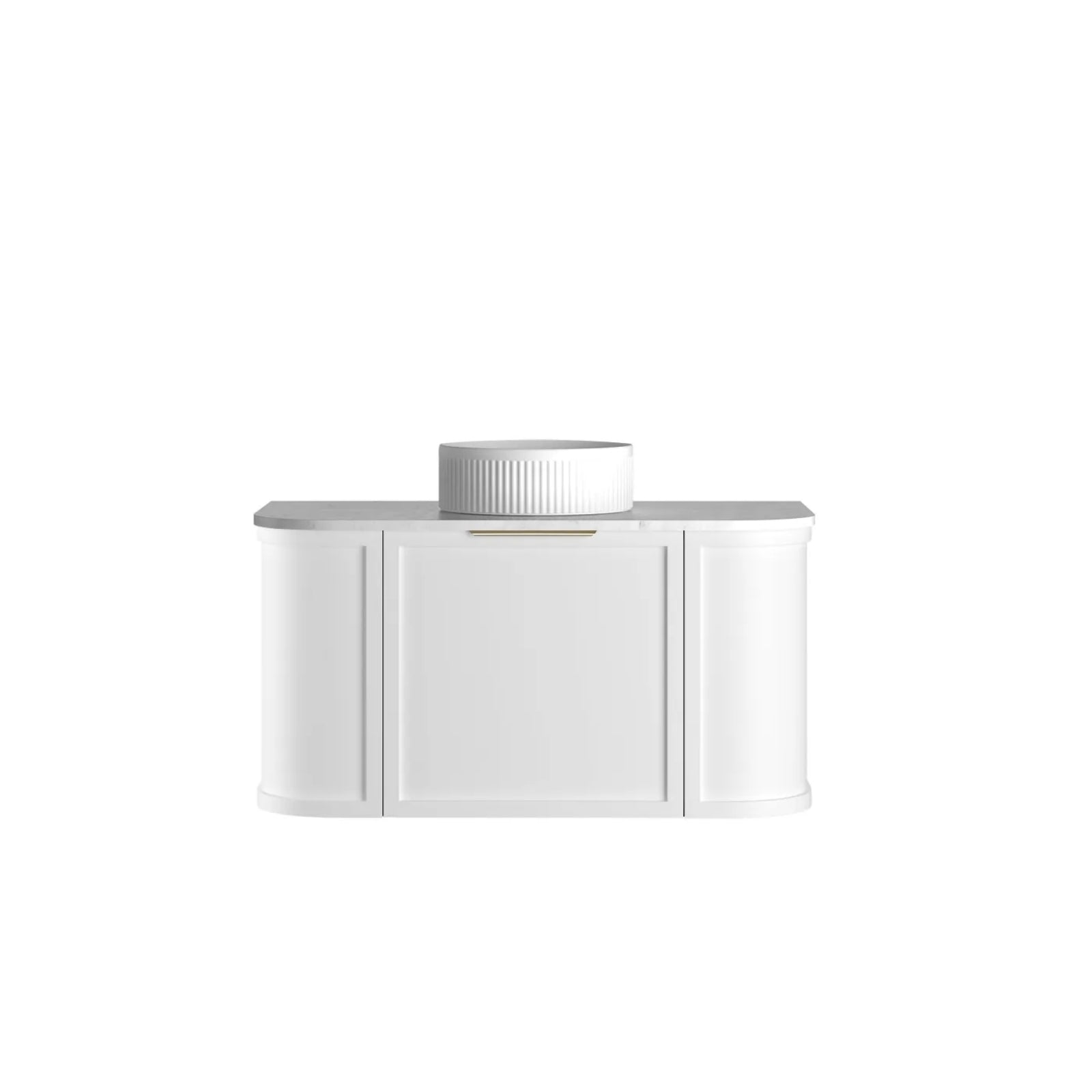 Otti Hampshire Wall Hung Curve Vanity - White BOH900WST-NCA-KIT - The Blue Space