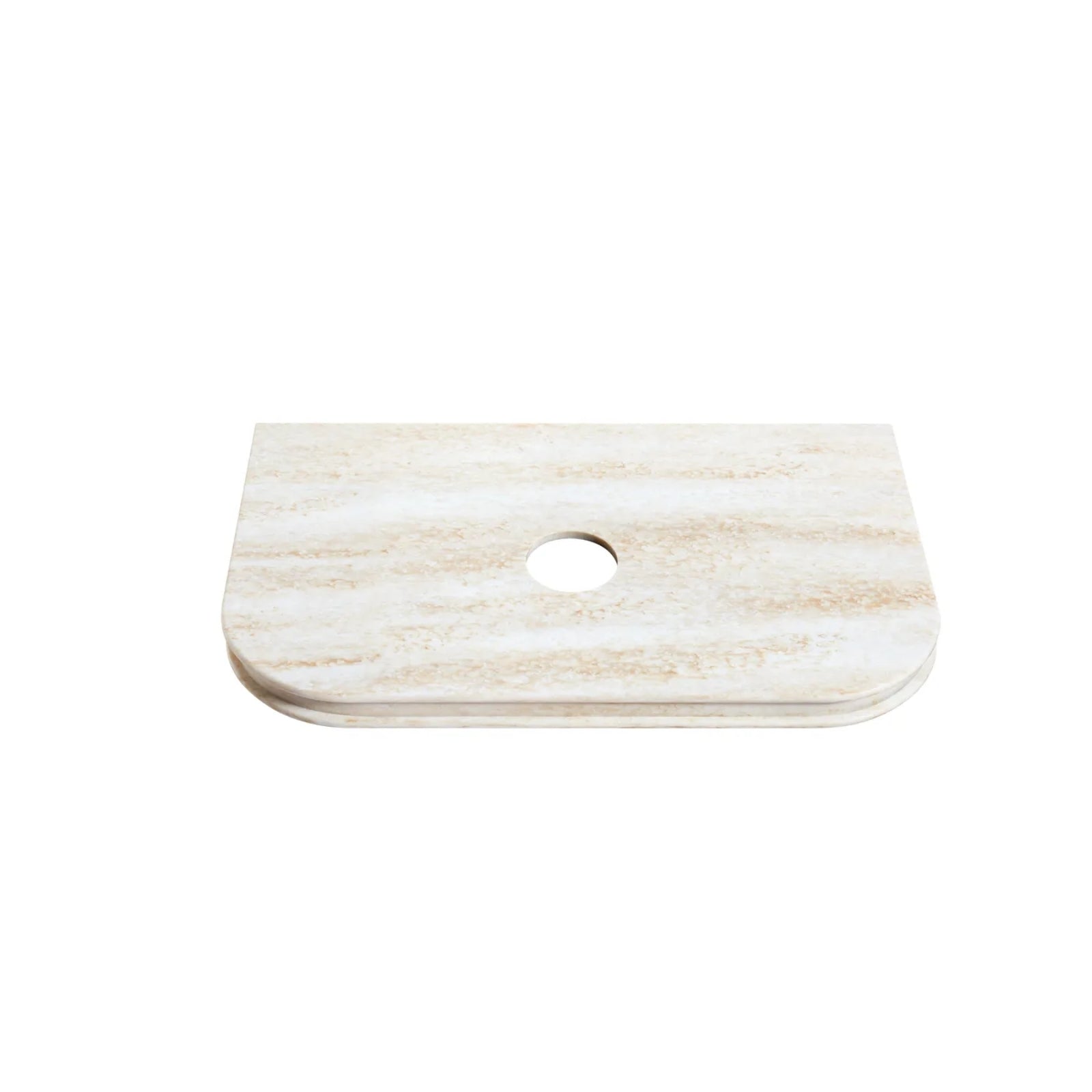 Angle Otti Havana Fluted Curved Sable Walnut Wall Hung Vanity with Stone Top HA750SWST-SD - The Blue Space